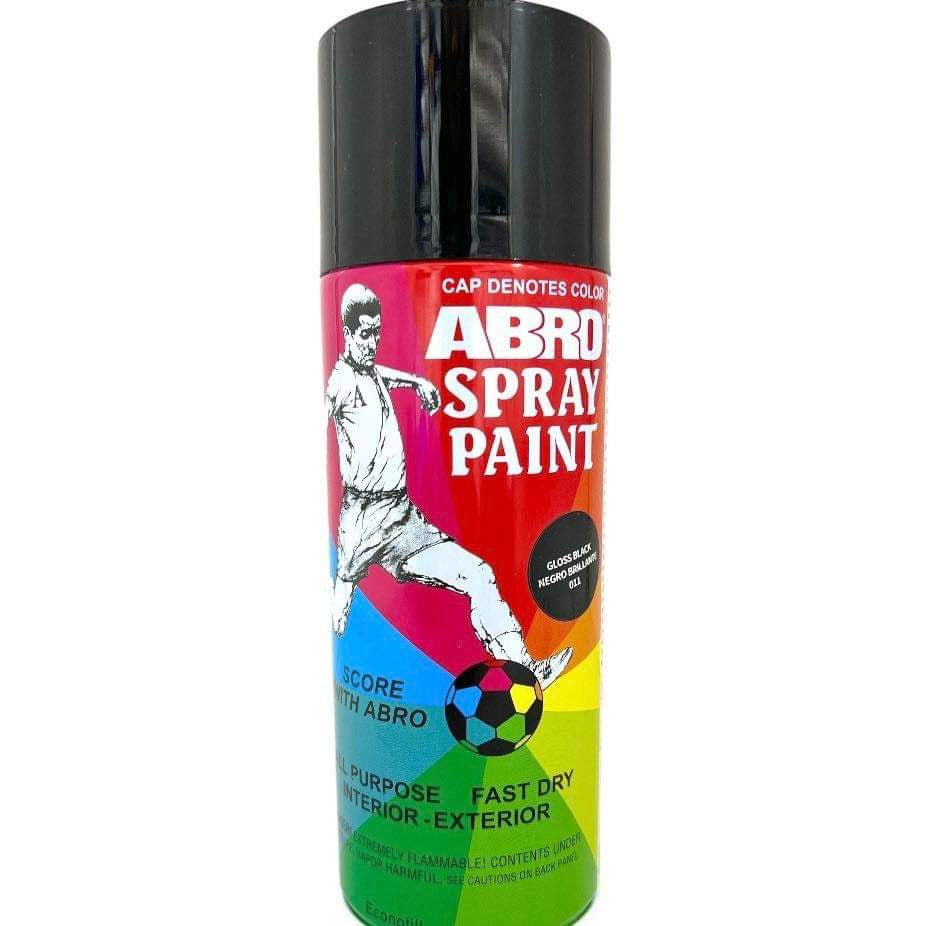 Abro Spray Paint Gloss Black || دهان صبغ رش سبراي ابرو اسود لامع