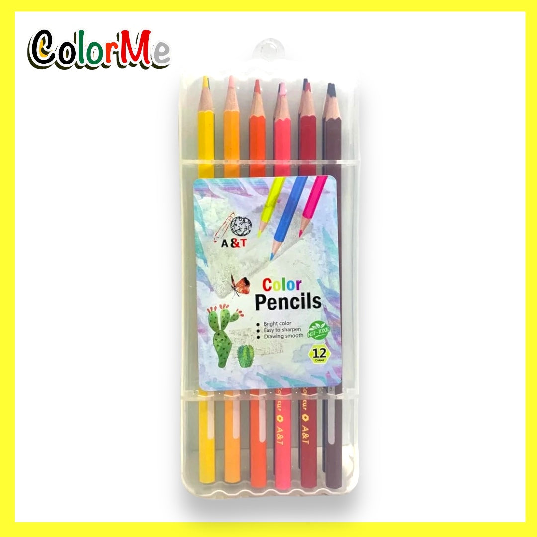 A&T Color Me Colored Pencils 12 Colors || الوان خشبية كولور مي ١٢ لون