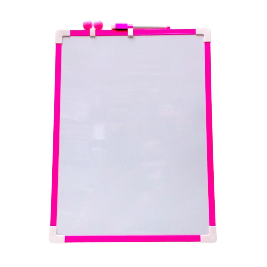 White board A3 Size Pink Frame || A3 صبورة وايت بورد اطار لون وردي حجم