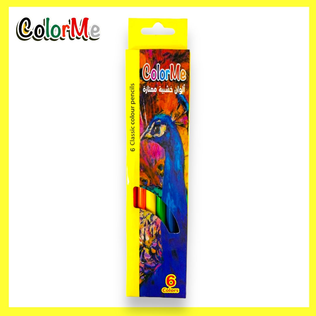 A&T Color Me Coloring Pencils 6 Colors || الوان خشبية كولور مي ٦ لون