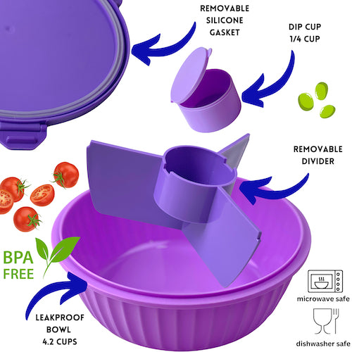 Yumbox Poke Bowl - Maui Purple || وعاء يامبوكس Poke Bowl - ماوي بنفسجي