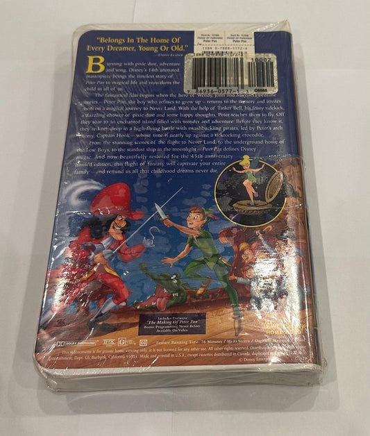 Disney VHS Tape Peter Pan Materpiece