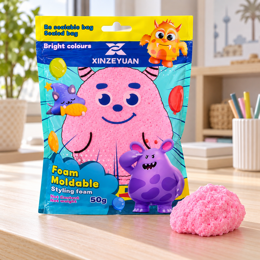 XINZEYUAN Foam Modelling Compound 50 g - Pink || مادة فوم XINZEYUAN للتشكيل 50 جم - وردي