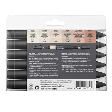 Winsor and Newton Promarker Skin Tone 6 Colors || الوان ماركرز درجات البشرة ونسر اند نيوتن ٦ لون