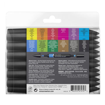 Winsor and Newton Promarker Brush 12+1 || الوان برش ماركر ونسر اند نيوتن ١٢+١