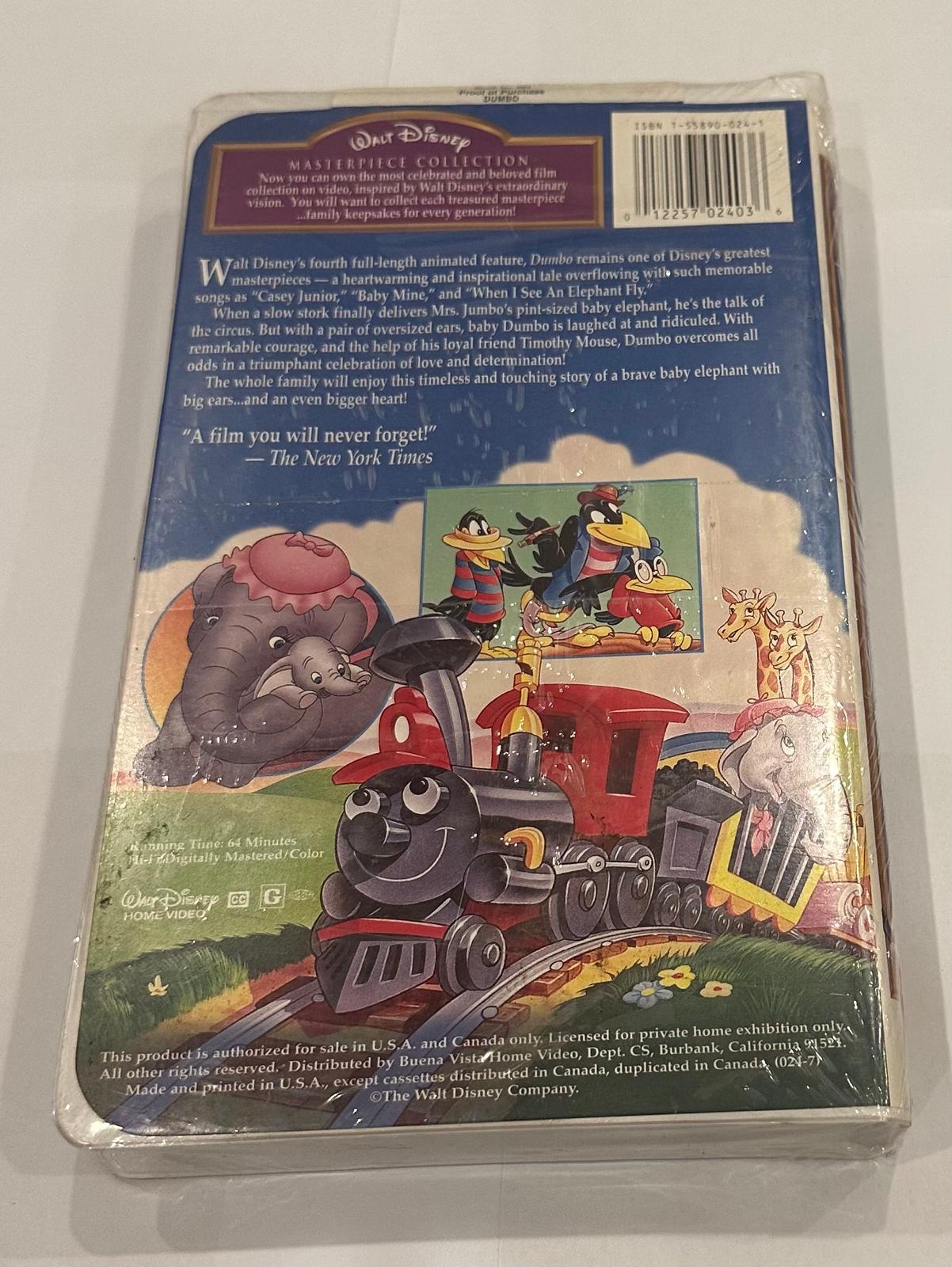 Disney VHS Tape Dumbo Materpiece