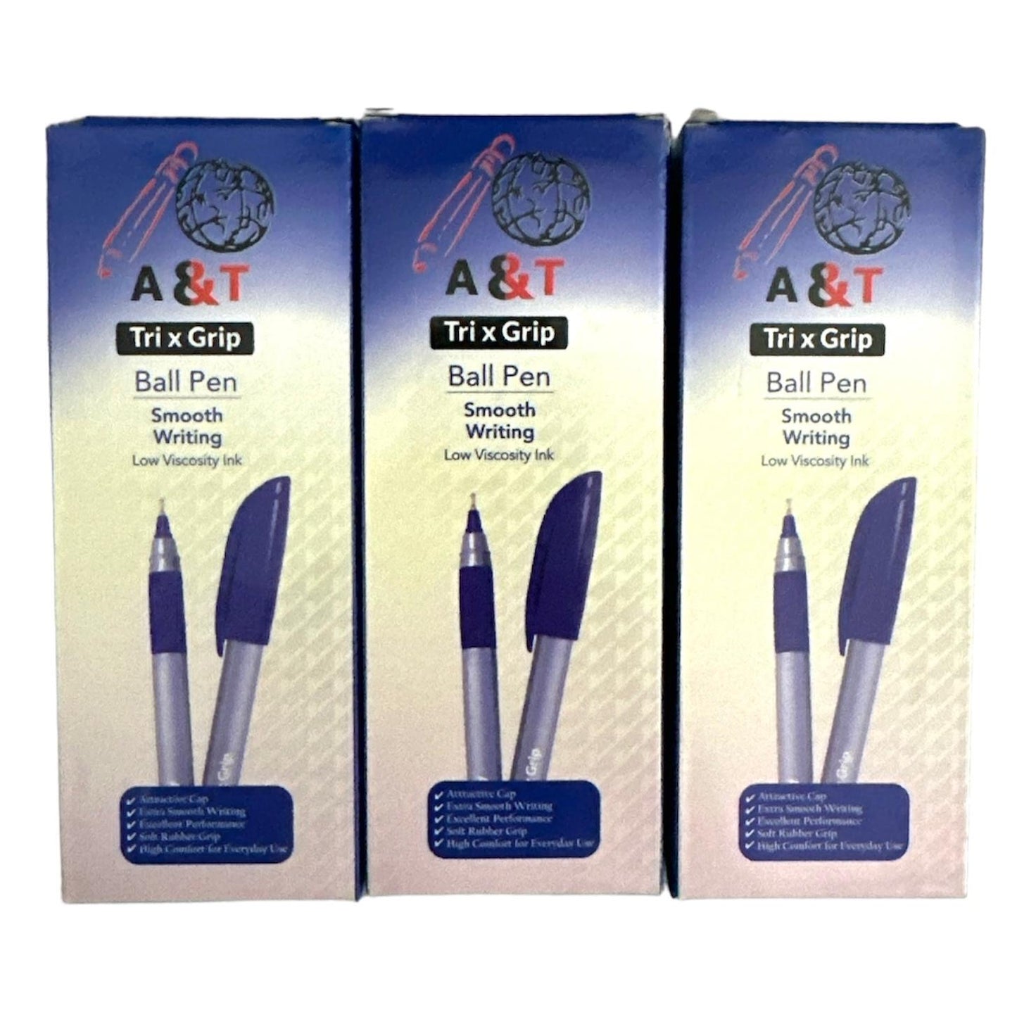 A&T Pen Offer Tri x Grip || باكيج اقلام حبر اي اند تي مثلثة