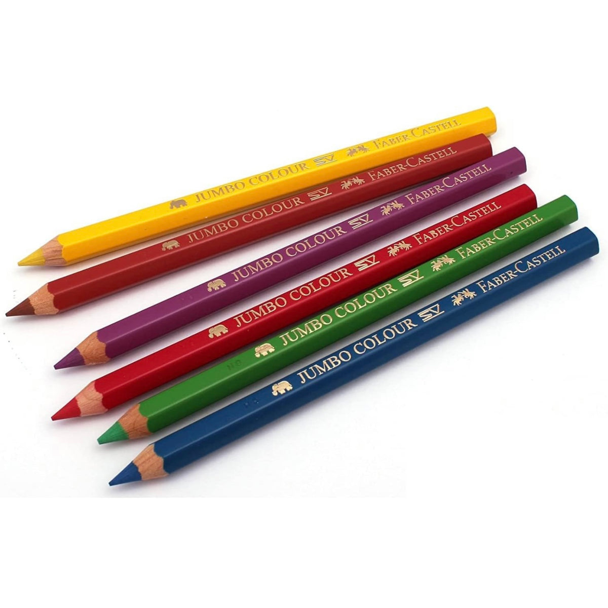 Faber Castell Jumbo Colored Pencils 12 Colors || الوان خشبية فيبر كاستل جامبو ١٢ لون