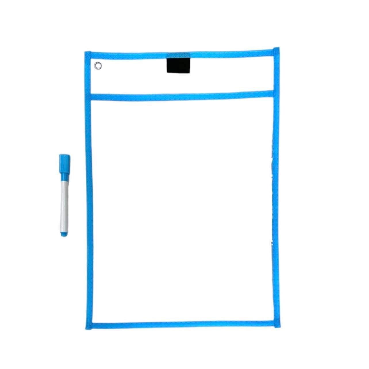 A&T Pocket Dry Erase File Sleeve Assorted Colors جيوب ملف شفافة ملونة الوان متنوعة اي اند تي