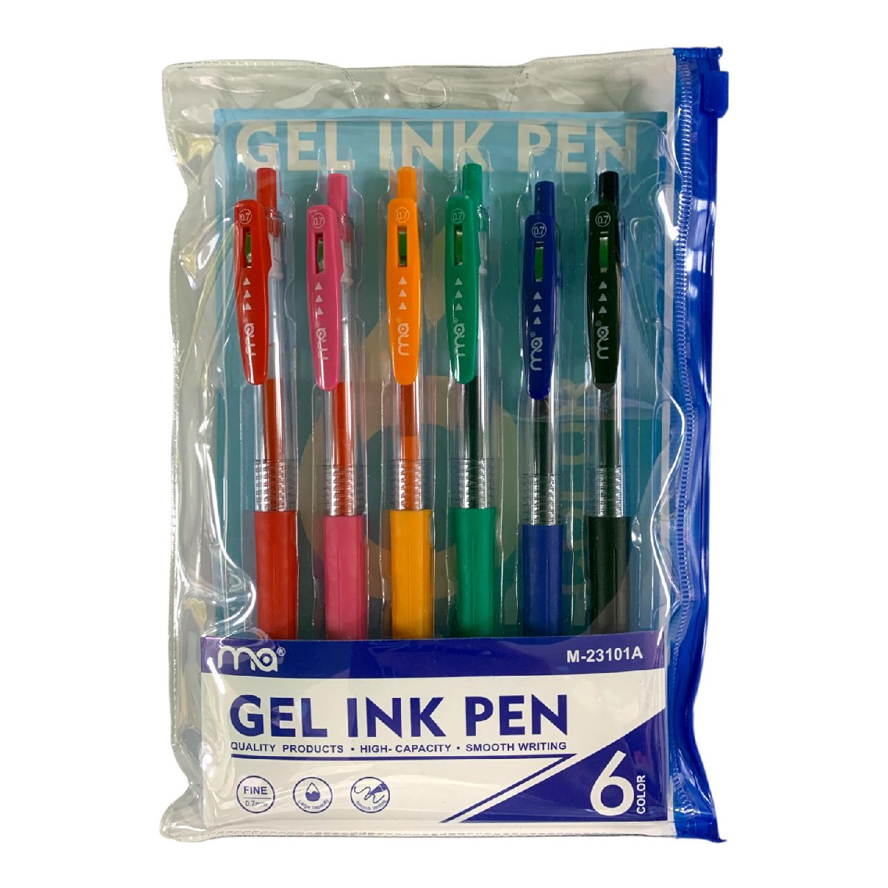 6-Color Gel Ink Pens - Smooth Writing || أقلام حبر جل بستة ألوان - كتابة ناعمة