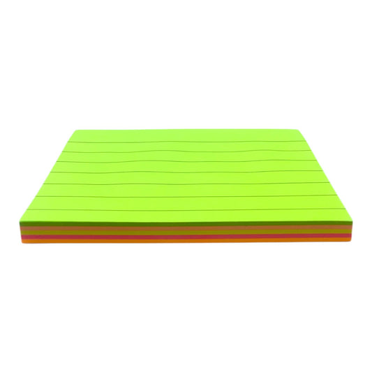 A&T Lined Super Sticky Notes 5x3 || ورق ملاحظات بوست ات ستيكي نوت فسفوري 3*5