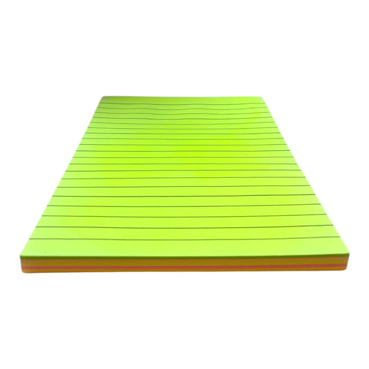 A&T Lined Super Sticky Notes 6x8 || ورق ملاحظات بوست ات ستيكي نوت فسفوري 6*8