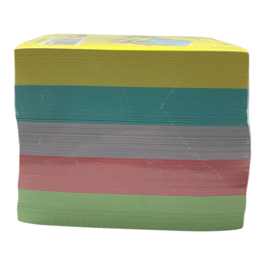 A&T Pastel Notes 750 Pages 85mm || ورق ملاحظات مربع اي اند تي 750 ورقة باستيل 85 مم