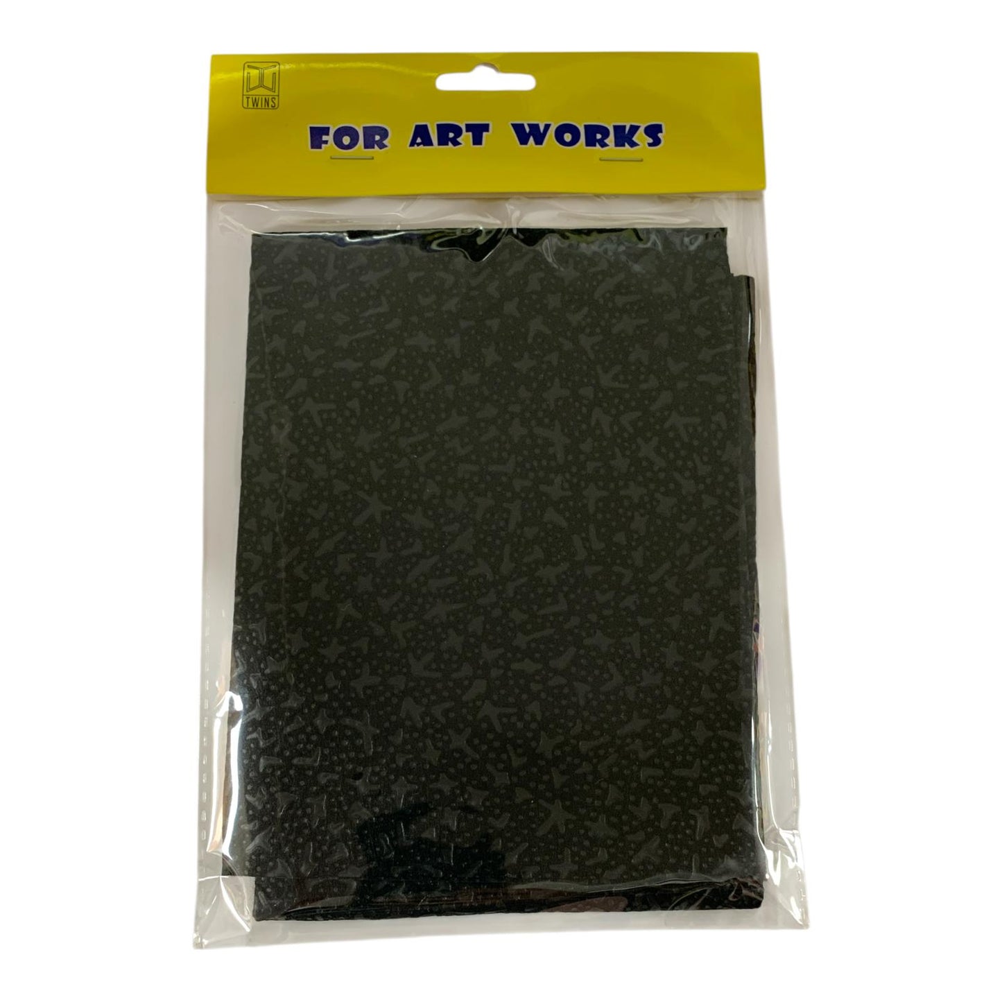 Decorative Textured Craft Sheet Black Color || ورق كريشة ملون بنقشة لون اسود