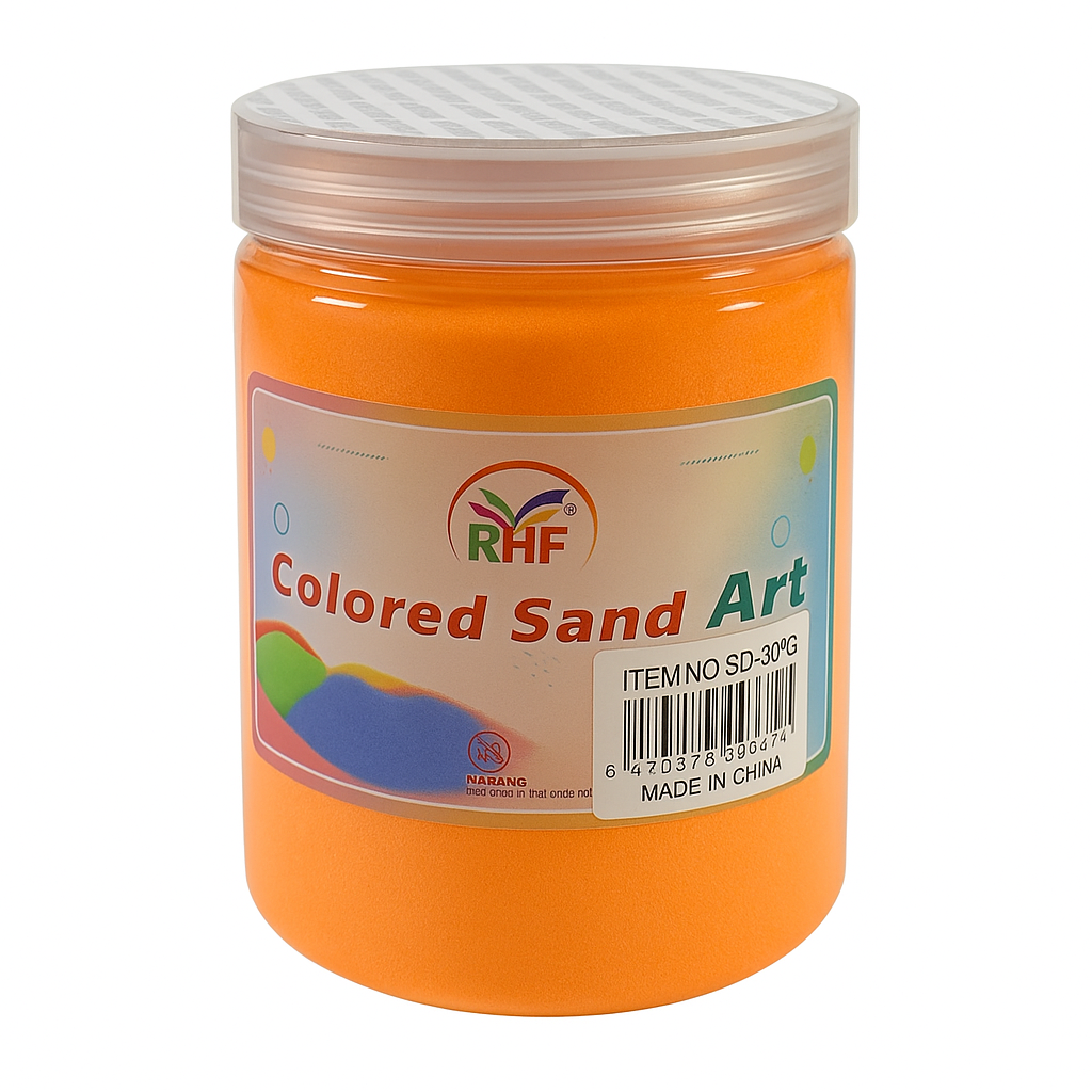 A&T Orange Sand Large Size 300 g || رمل ملون اي اند تي كبير 300ج لون برتقالي