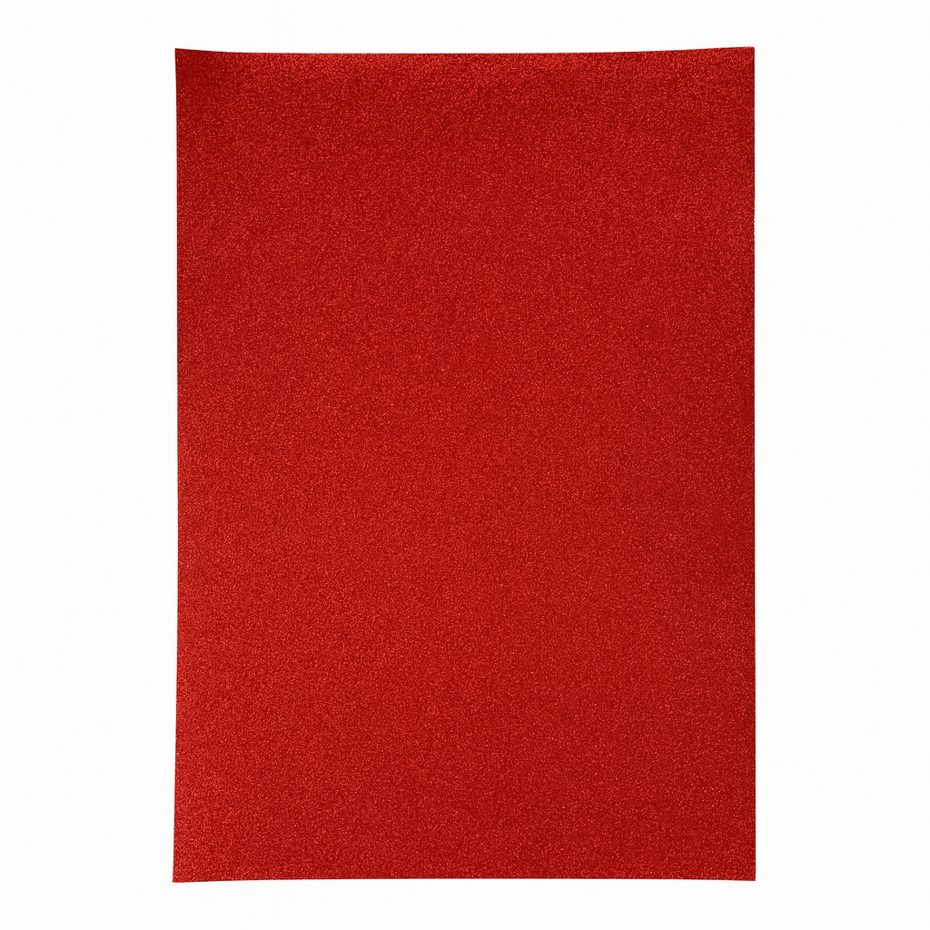 A&T Foam Sticker Glitter Sheets 50 x 70 cm Red || وسيلة فوم جلتر زري اي اند تي حجم 50*70 ستيكر لون احمر