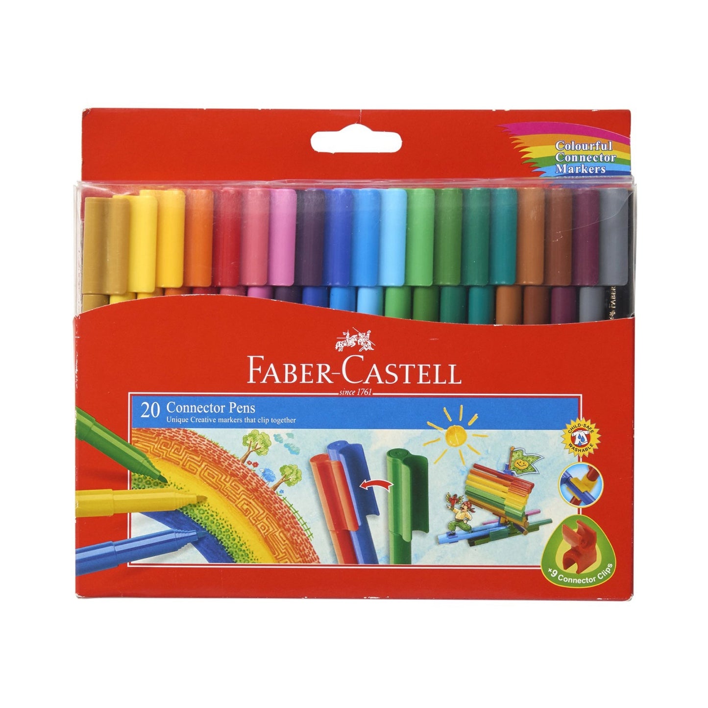 Faber Castell connector markers 20 Colors || الوان شينيه فيبر كاستل كونيكت ٢٠ لون