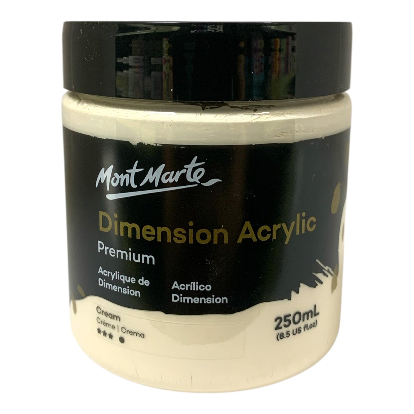 Cream Mont Marte Dimension Acrylic Color 250 ml || الوان اكريليك مونت مارت حجم ٢٥٠ مل لون ابيض كريمي