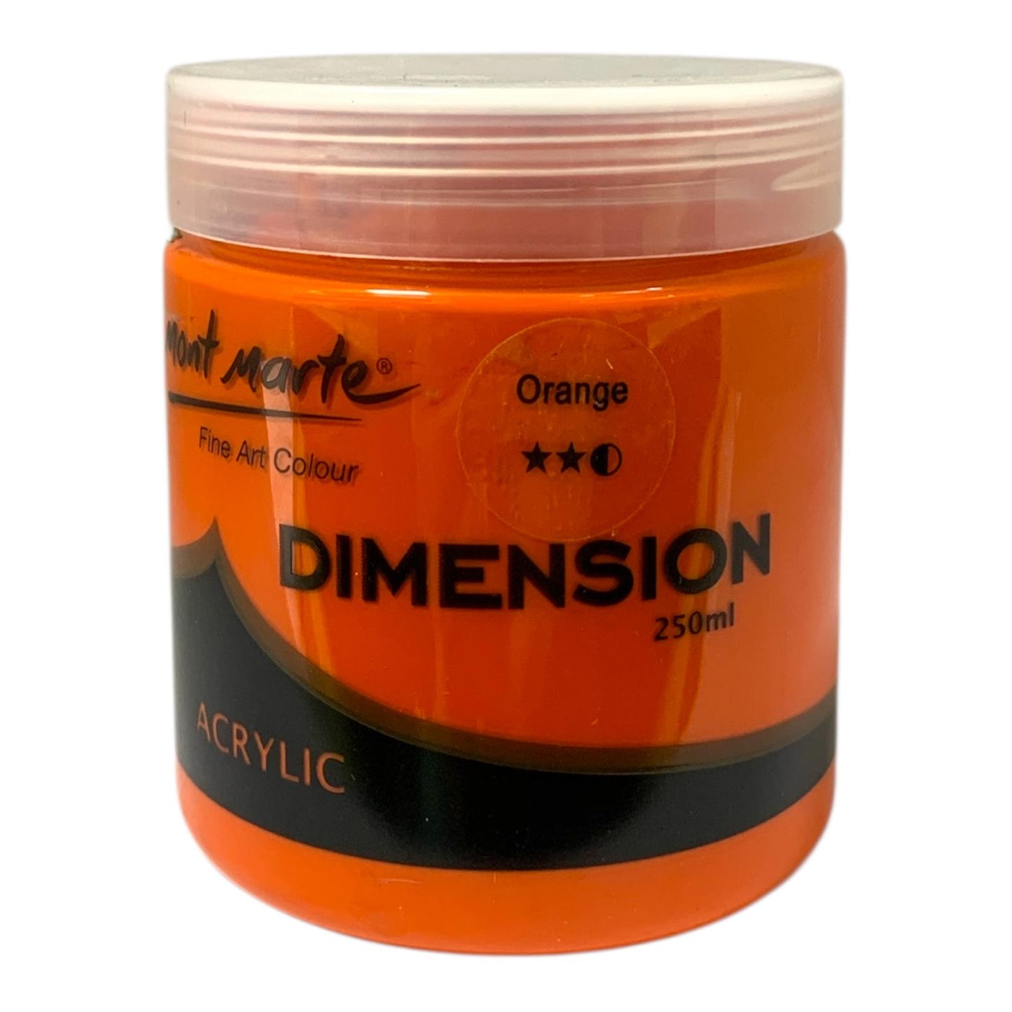 Mont Marte Dimension Orange Acrylic Color 250 ml || الوان اكريليك دايمنشن مونت مارت ٢٥٠ مل لون برتقالي