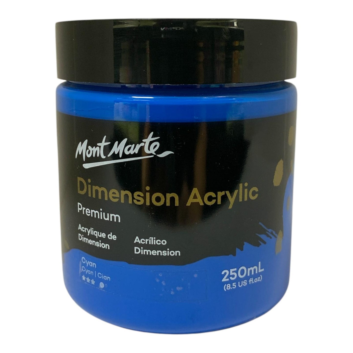 Cyan Mont Marte Dimension Acrylic Color 250 ml || الوان اكريليك مونت مارت حجم ٢٥٠ مل لون ازرق سيان