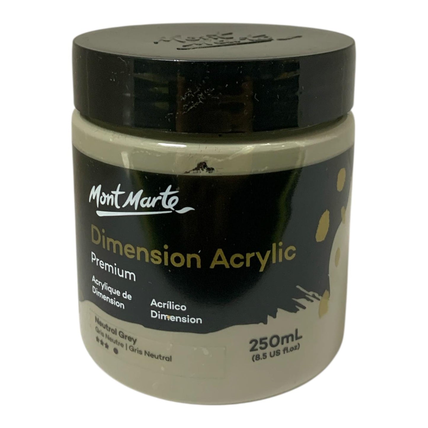 Natural Grey Mont Marte Dimension Acrylic Color 250 ml || الوان اكريليك مونت مارت حجم ٢٥٠ مل لون رمادي