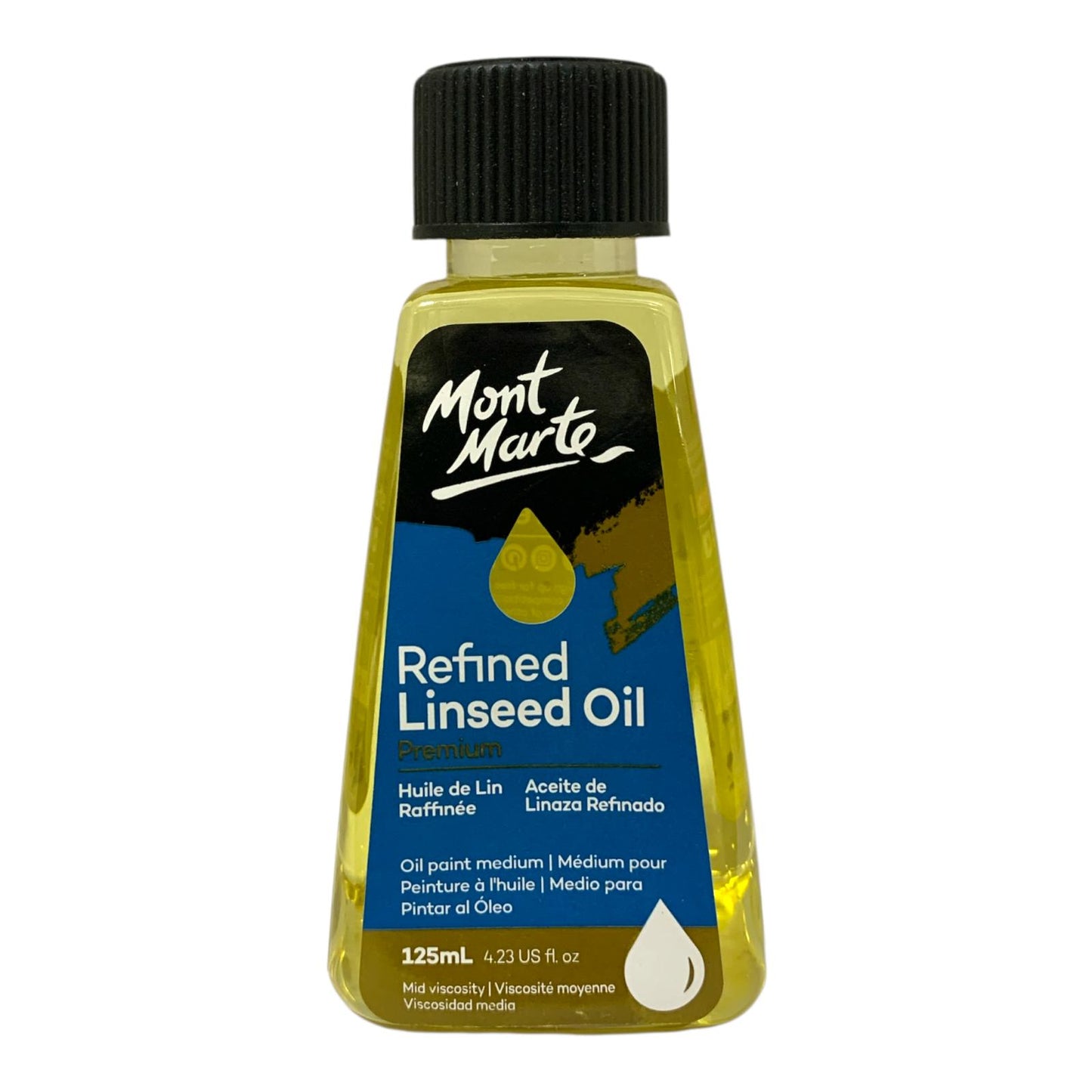 Mont Marte Refined Linseed Oil 125 ml || زيت بذرة الكتان مونت مارت حجم ١٢٥ مل