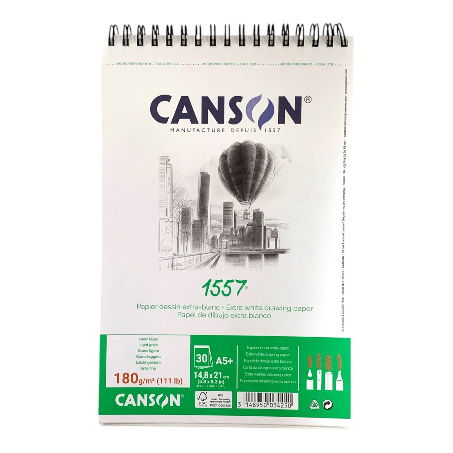 Canson 1557 Edition Sketch Pad A5 Size ||A5 كراسة رسم كانسون ١٥٥٧ حجم