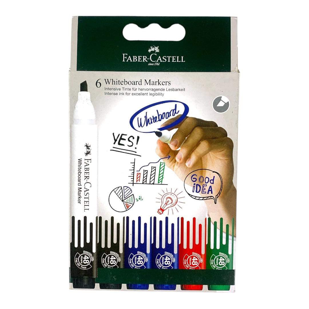 Faber Castell Whiteboard Markers 6 Colors || اقلام صبوره فيبر كاستل ٦ لون