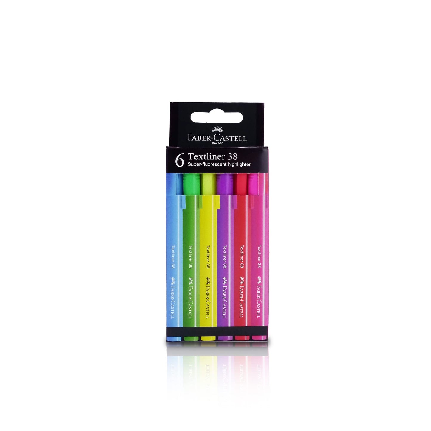 Faber Castell Textliner Super Florescent 6 Colors || اقلام فسفورية فيبر كاستل ٦ لون فاقعة