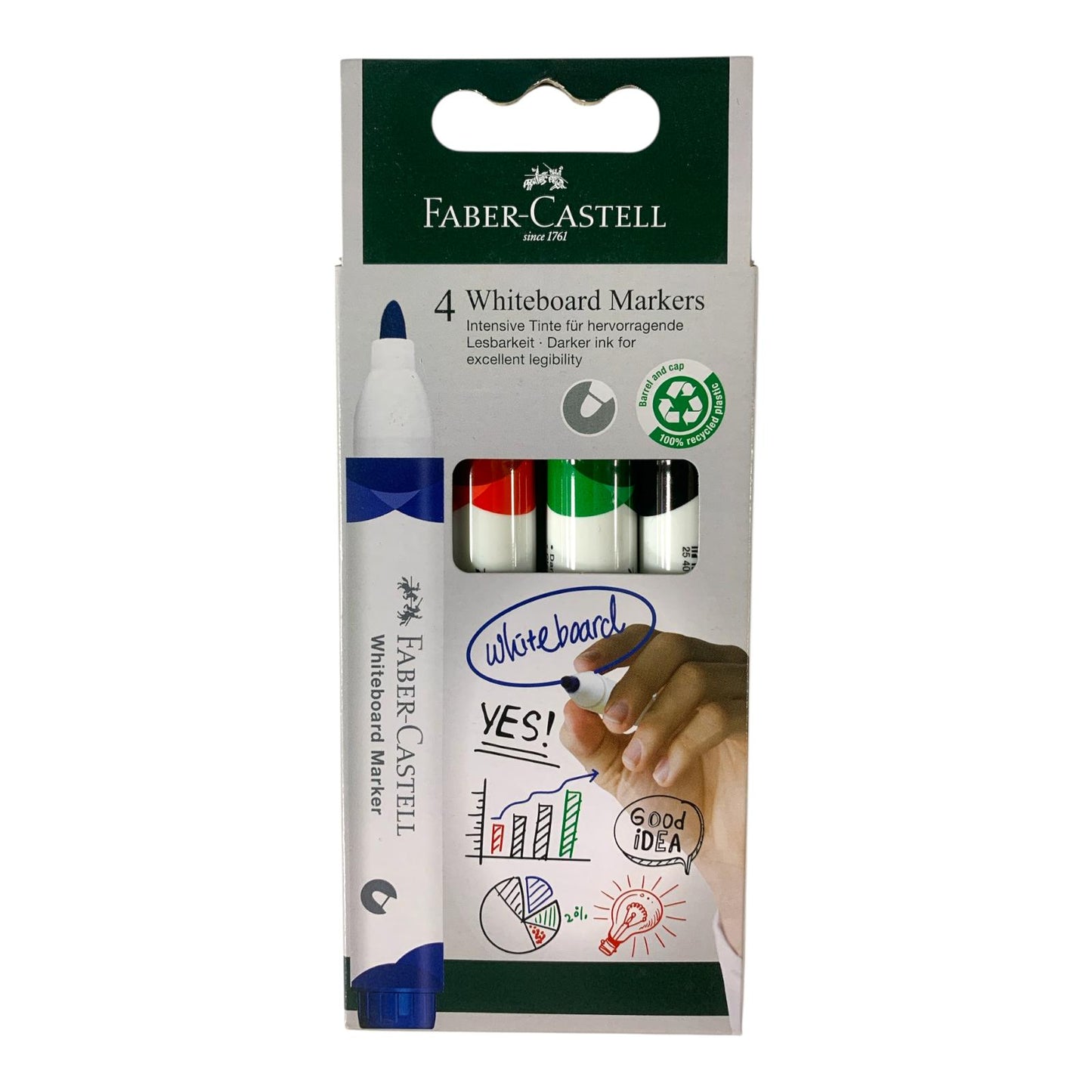Faber Castell Whiteboard Marker Set 4 Colors || اقلام سبورة فيبر كاستل 4 لون