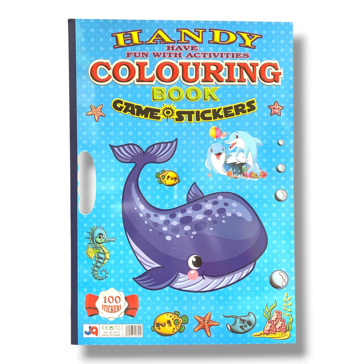 Coloring Book Game 100 Stickers Large Size Sea Life || دفتر تلوين مع 100 ستيكر جامبو الحيوانات البحرية