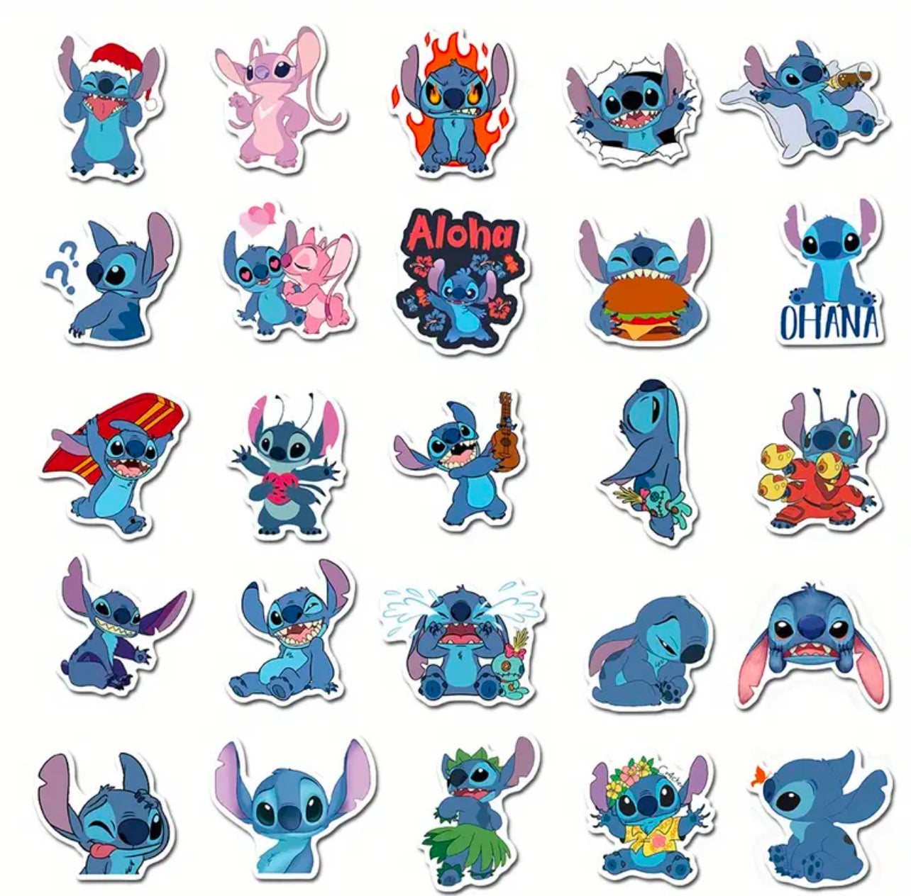 Stitch Stickers 50 Pcs Pack || ستيكرات ستيتش مجموعة ٥٠ حبة
