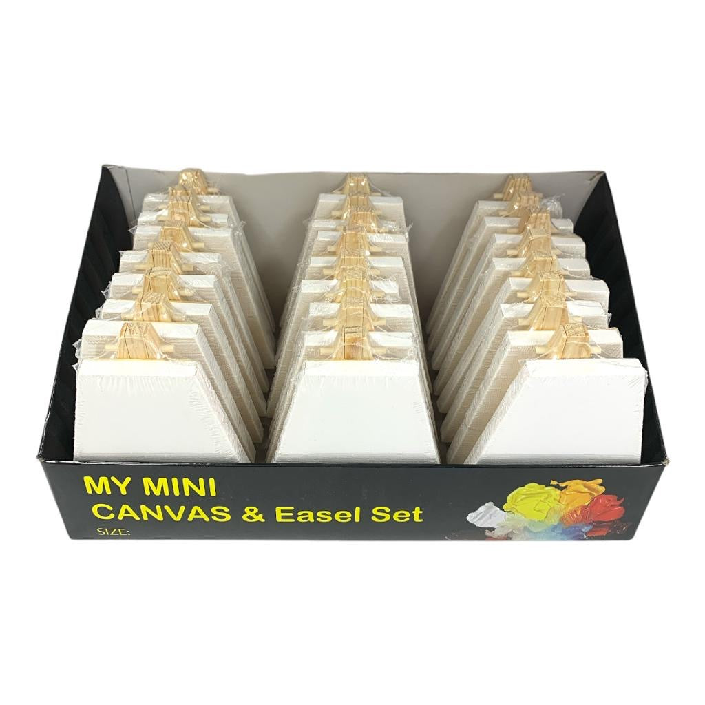 Trapezoid Canvas Set 10 cm 24 pcs || مجموعة لوحات رسم كانفاس رباعي ١٠ سم ٢٤ حبة