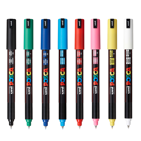 Posca Markers 8 Colors PC- 1MR -0.7 || بوسكا 8 لون راس ضعيف حديد