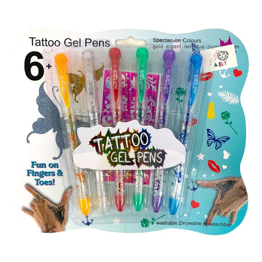 Tatoo Gel Pens 6 Colors || الوان جل تاتو ٦ لون 