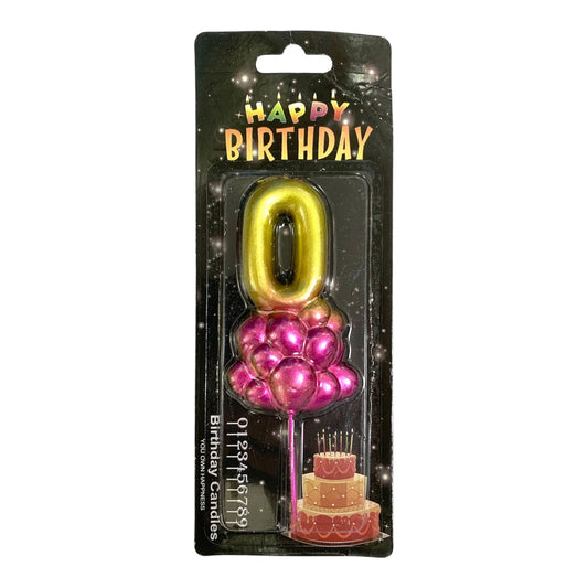 Birthday Candles Golden Color from 0-9 || شموع اعياد ميلاد لون ذهبي من ٠-٩