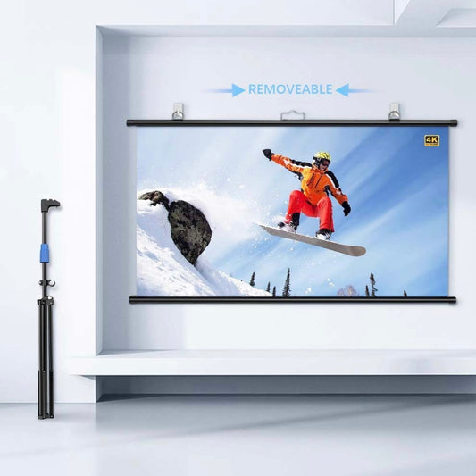 SMQ Pro ALR 2in1 Projector Screen Tripod (84 Inch) 171 CM * 128 CM + Portable Bag+Ropes and Hooks for fixing to the ground || إس إم كيو شاشة عرض بروجكتور احترافية 2*1 مضادة للضوء مع ستاند - (84 بوصة) 171 سم * 128 سم + شنطة تنقل+حبال وخطاف للتثبيت بالأرض