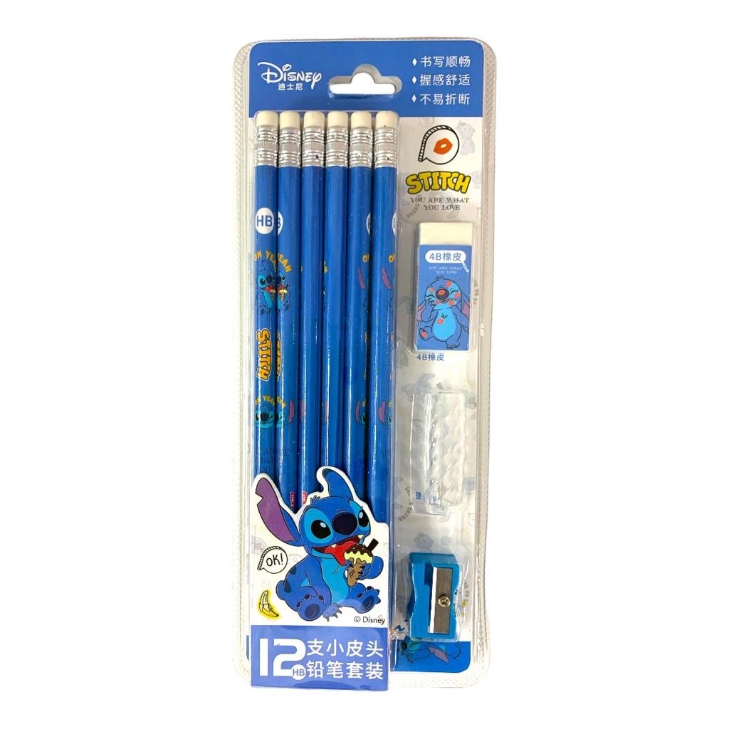 12pcs Disney Stitch Pencil Set Anime Stitch HB Pencil for Children