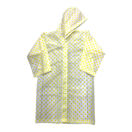 Yellow Polka Dots Adult Rain Coat || جاكيت مطر كبير منقط اصفر