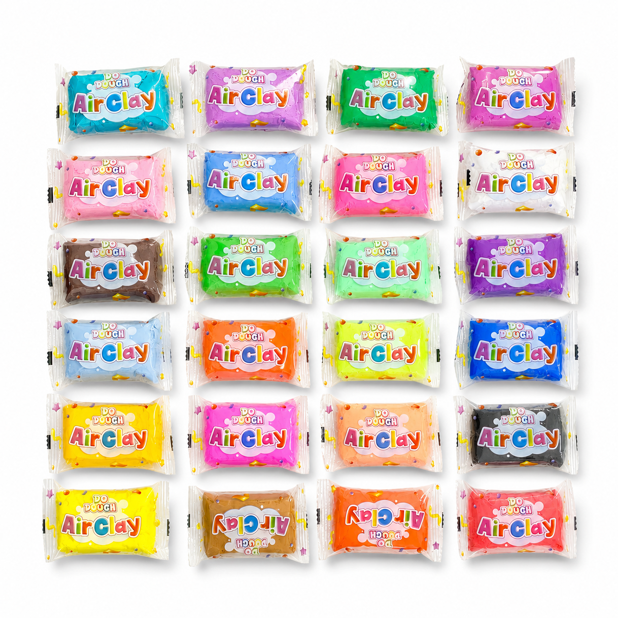 Do Dough Air Clay 24 Colors || مجموعة دو دوه طين قطني 24 لون