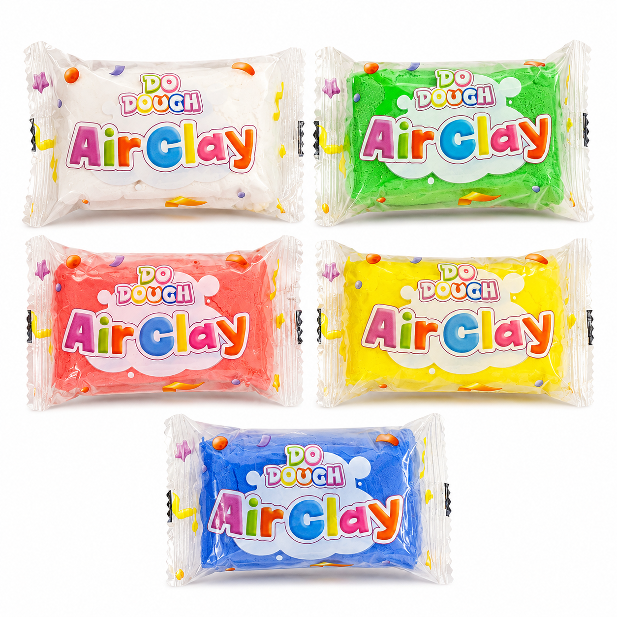 Do Dough Air Clay 5 Colors || مجموعة دو دوه طين قطني 5 لون
