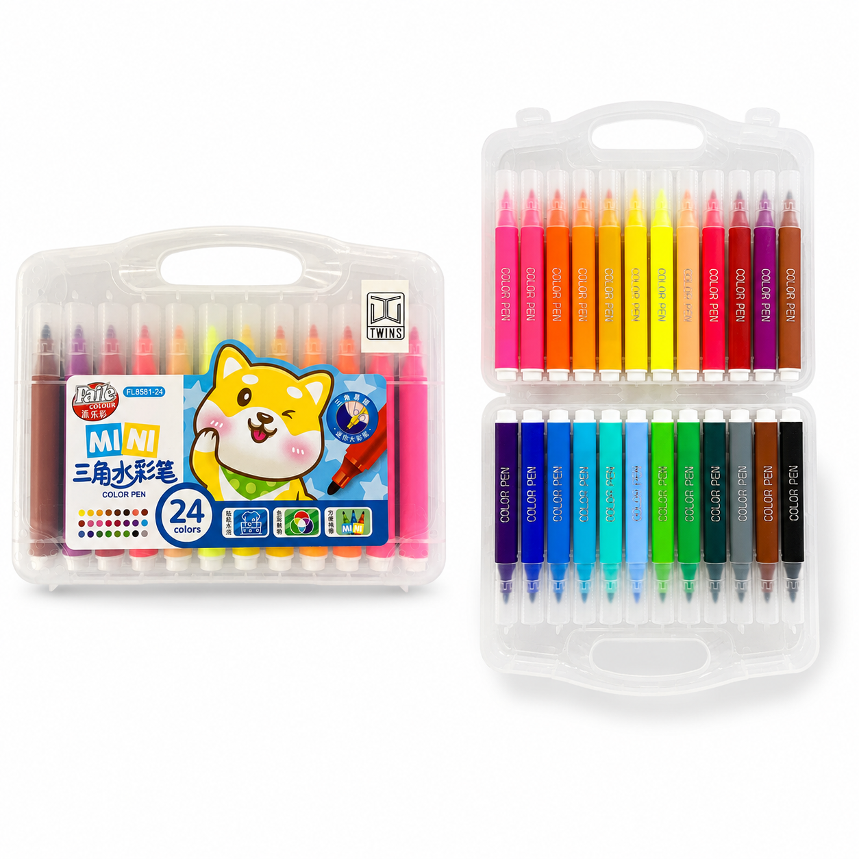 Twins Fox Mini Marker 24 Colors || الوان شينية توينز فوكس 24 لون