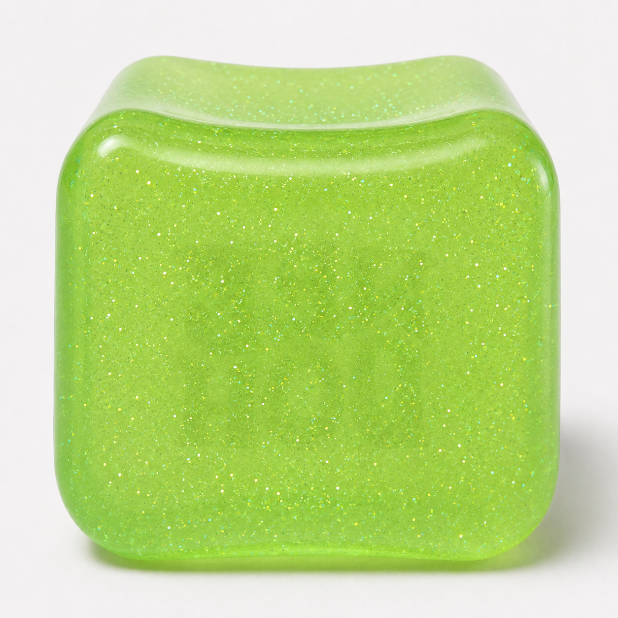 Needoh Squishy Glitter Nice Cube Green || مكعب نيدو سكوشي جلتر اخضر