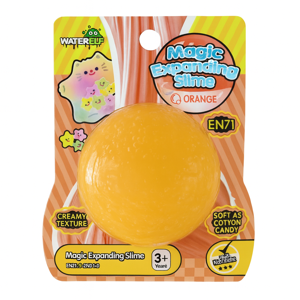 Water Elf Magic Expanding Slime Orange || واتر الف سلايم لون برتقالي