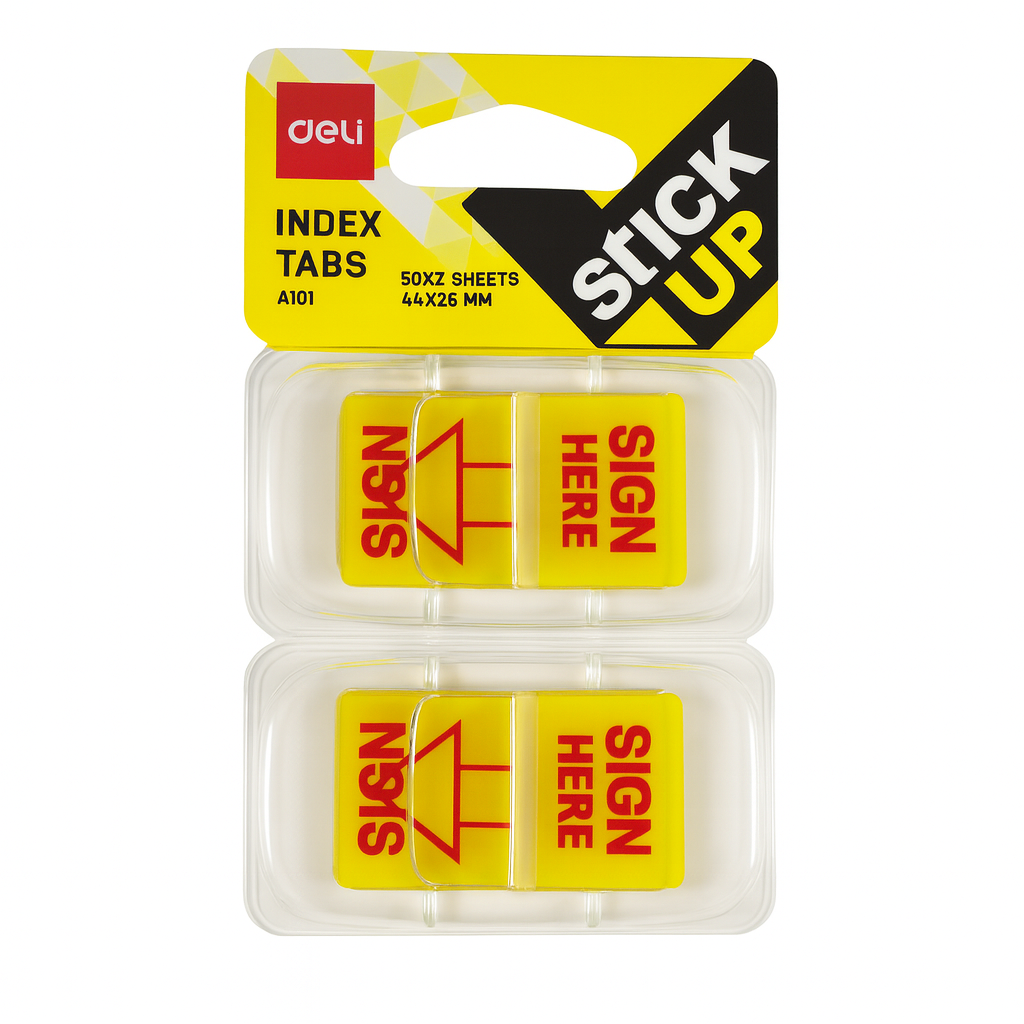 Sign Here Sticker Arrows Deli || ستيكي نوت ملون ساين هيير ديلي