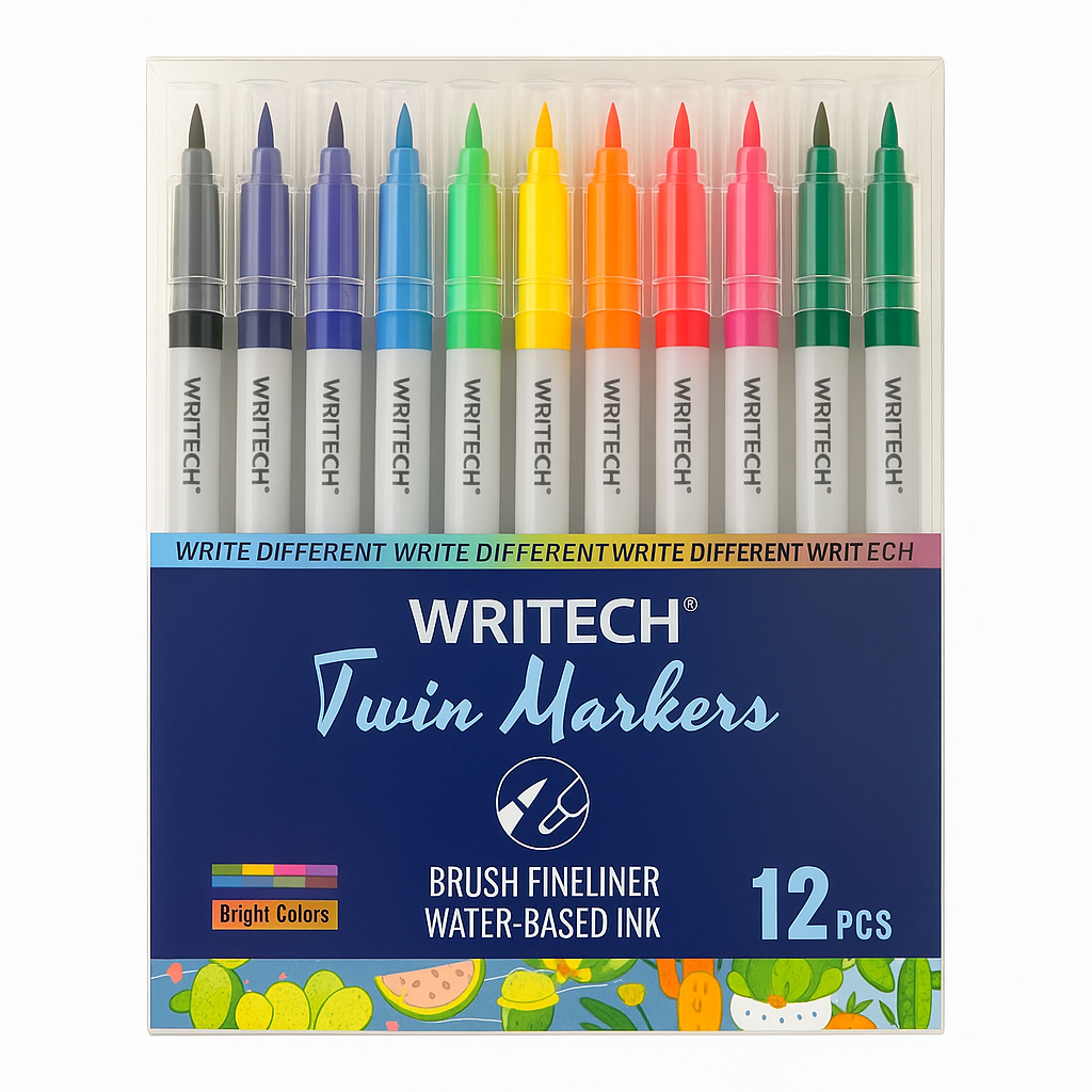 Writech Twin Markers 12 Colors || الوان رايتيك راسين عدد 12 لون