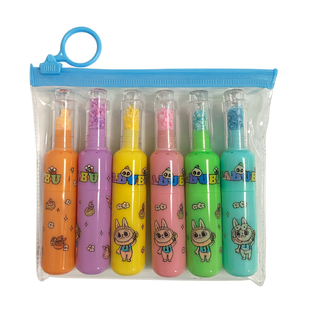 Labubu Highlighter 6 Colors || اقلام هايلاتر لابوبو 6 لون