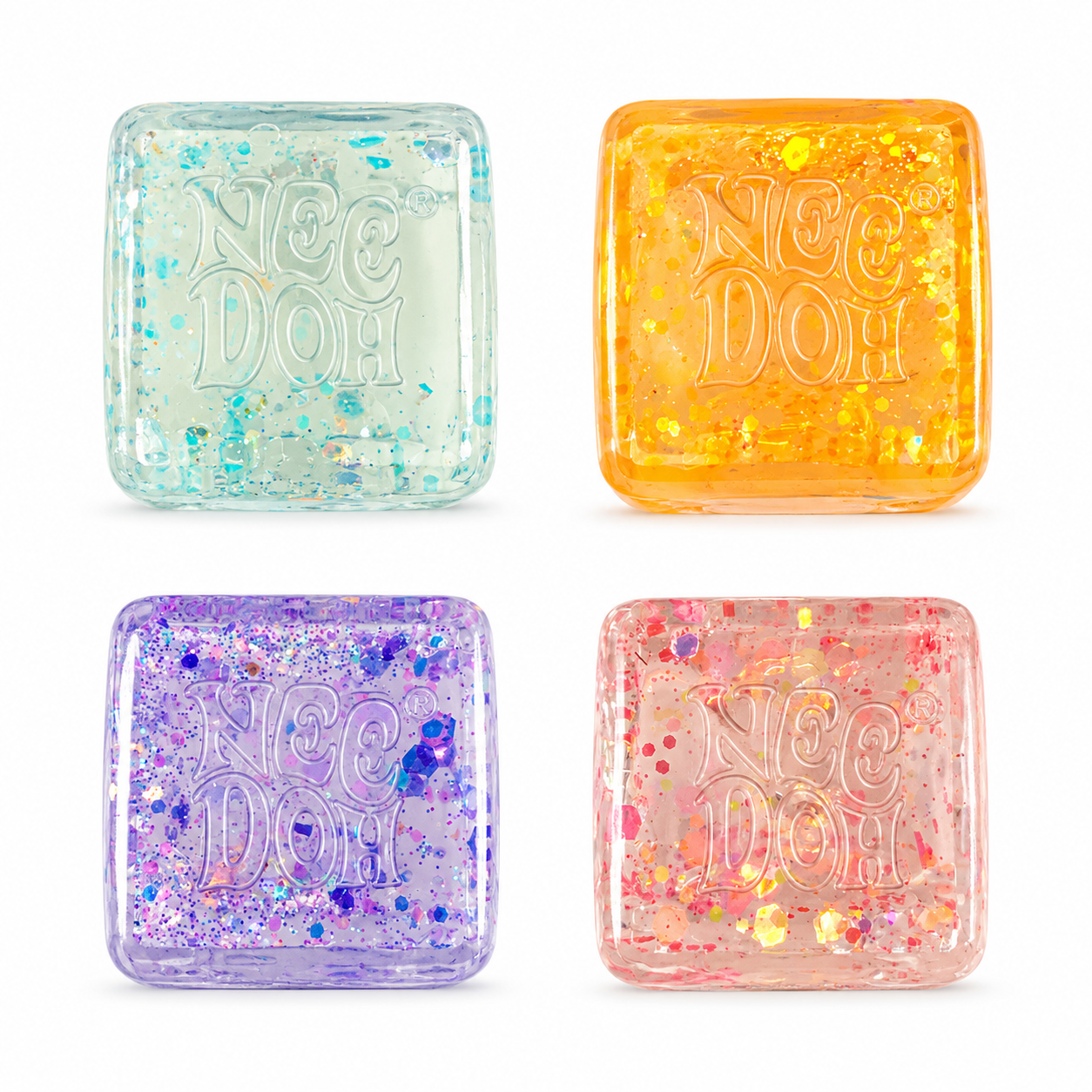 Needoh Mini Glitter Cubes || مكعيات نيدو غليتر ميني 4 بون