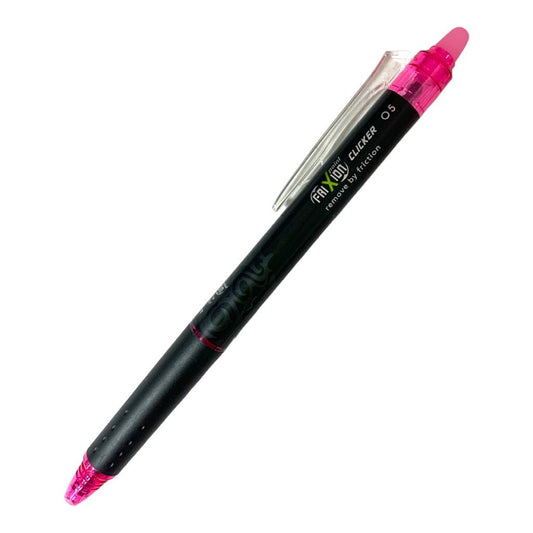 Pilot Frixion Clicker Black Edition 0.5 Erasable Pens || قلم حبر ماسح بايلوت فريكسون كبس الاصدار الاسود ٠.٥ مل