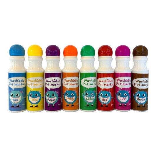 Washable Dot Markers 8 Colors || الوان طباعات دوت ماركر عدد ٨ لون